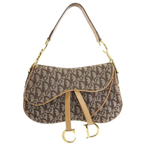 dior vintage bag brown|pre owned christian Dior bag.